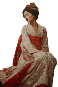 Elegant Japanese Woman V2 Vinyl Car Decal Sticker – Waterproof & UV-Resistant 8"