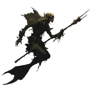 Skeletal Mer-Man Vinyl Car Decal Sticker – Waterproof & UV-Resistant 8"