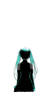 Hatsune Miku Silhouette Vinyl Car Decal Sticker – Waterproof & UV-Resistant 8"