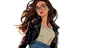 Comic Book Heroine Vinyl Car Decal Sticker – Waterproof & UV-Resistant 8"