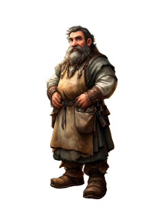 Dwarven Cobbler Portrait Vinyl Car Decal Sticker – Waterproof & UV-Resistant 8"