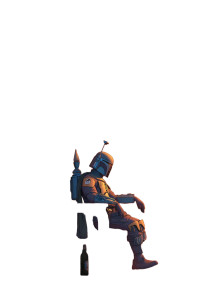 Boba Fett Relaxing Vinyl Car Decal Sticker – Waterproof & UV-Resistant 8"