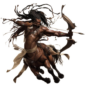 Brown Centaur Archer Vinyl Car Decal Sticker – Waterproof & UV-Resistant 8"