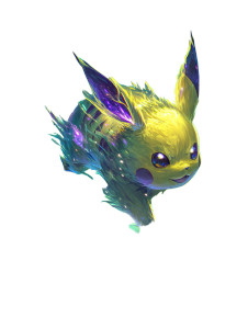 Glowing Space Pikachu Vinyl Car Decal Sticker – Waterproof & UV-Resistant 8"