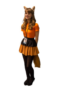 Fox Cosplay Woman Vinyl Car Decal Sticker – Waterproof & UV-Resistant 8"