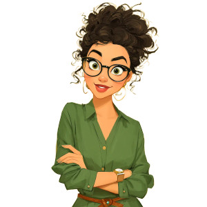 Smiling Cartoon Woman V2 Vinyl Car Decal Sticker – Waterproof & UV-Resistant 8"