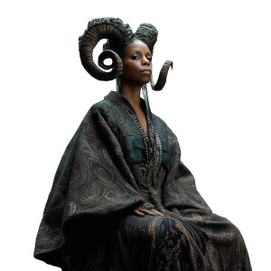 Aries African Goddess Vinyl Car Decal Sticker – Waterproof & UV-Resistant 8"