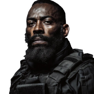 Modern Mercenary Portrait Vinyl Car Decal Sticker – Waterproof & UV-Resistant 8" Modern Mercenary Portrait Vinyl Car Decal Sticker – Waterproof & UV-Resistant 8"