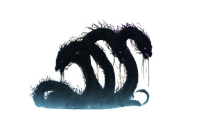 Three-Headed Hydra Vinyl Car Decal Sticker – Waterproof & UV-Resistant 8"