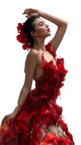 Floral Gown Transformation Vinyl Car Decal Sticker – Waterproof & UV-Resistant 8"