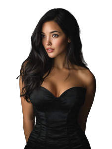 Elegant Brunette Portrait Vinyl Car Decal Sticker – Waterproof & UV-Resistant 8"