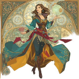 Fantasy Fortune Teller Vinyl Car Decal Sticker – Waterproof & UV-Resistant 8"