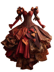 Queen Of Hearts Dress Vinyl Car Decal Sticker – Waterproof & UV-Resistant 8"