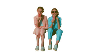 Girls Eating Popsicles Vinyl Car Decal Sticker – Waterproof & UV-Resistant 8"