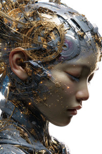 Sci-Fi Knowledge Goddess Vinyl Car Decal Sticker – Waterproof & UV-Resistant 8"