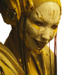 Cybernetic Android Portrait V2 Vinyl Car Decal Sticker – Waterproof & UV-Resistant 8"