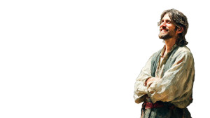 Biblical Man Smiling Vinyl Car Decal Sticker – Waterproof & UV-Resistant 8"