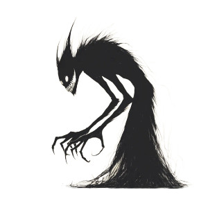 Anxiety Creature Vinyl Car Decal Sticker – Waterproof & UV-Resistant 8"