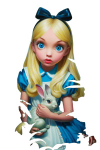 Chibi Alice Wonderland Vinyl Car Decal Sticker – Waterproof & UV-Resistant 8"
