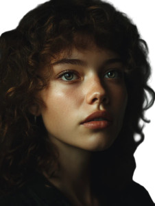 Beautiful Curly Woman Vinyl Car Decal Sticker – Waterproof & UV-Resistant 8"