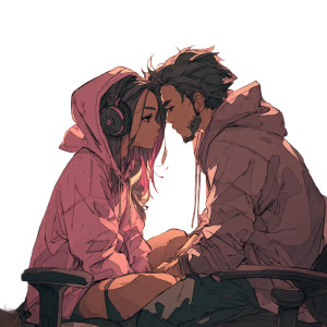 Gaming Couple Hoodies Vinyl Car Decal Sticker – Waterproof & UV-Resistant 8"