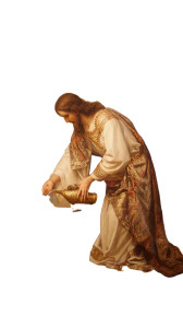 Jesus Pouring Water Vinyl Car Decal Sticker – Waterproof & UV-Resistant 8"