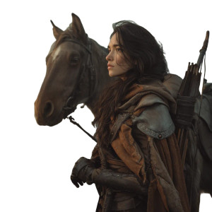 Rugged Female Archer Vinyl Car Decal Sticker – Waterproof & UV-Resistant 8"