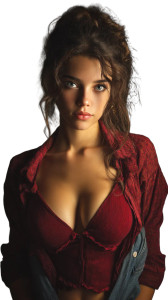 Beautiful Model Portrait Vinyl Car Decal Sticker – Waterproof & UV-Resistant 8"