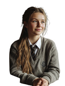 British School Girl V2 Vinyl Car Decal Sticker – Waterproof & UV-Resistant 8"