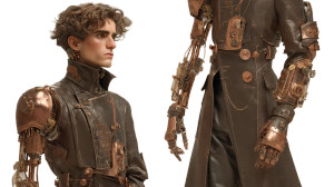 Steampunk Male Idol Vinyl Car Decal Sticker – Waterproof & UV-Resistant 8"