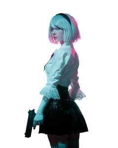 Cyborg In Alley Vinyl Car Decal Sticker – Waterproof & UV-Resistant 8"