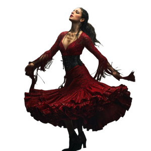 Flamenco In Rain Vinyl Car Decal Sticker – Waterproof & UV-Resistant 8"