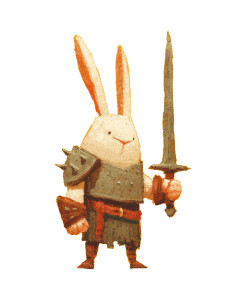 Warrior Rabbit Vinyl Car Decal Sticker – Waterproof & UV-Resistant 8"