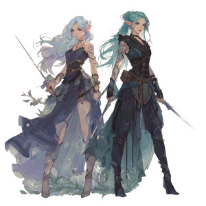 Star Elf Sisters Vinyl Car Decal Sticker – Waterproof & UV-Resistant 8"