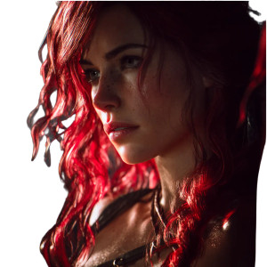 Scarlet Warrior V3 Vinyl Car Decal Sticker – Waterproof & UV-Resistant 8"