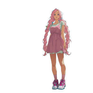 Anime Girl Braids Vinyl Car Decal Sticker – Waterproof & UV-Resistant 8"