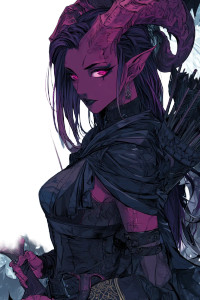 Infernal Tiefling Archer Vinyl Car Decal Sticker – Waterproof & UV-Resistant 8" Infernal Tiefling Archer Vinyl Car Decal Sticker – Waterproof & UV-Resistant 8"