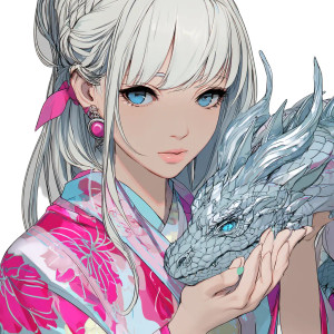 Kimono Girl With Dragon Vinyl Car Decal Sticker – Waterproof & UV-Resistant Kimono Girl With Dragon Vinyl Car Decal Sticker – Waterproof & UV-Resistant