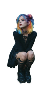 Colorful Goth Vinyl Car Decal Sticker – Waterproof & UV-Resistant 8"