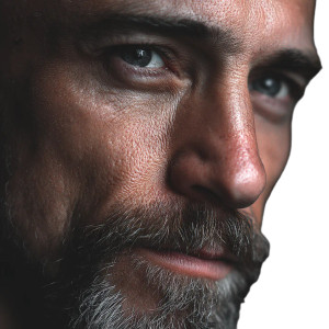 Bald Muscular Man Vinyl Car Decal Sticker – Waterproof & UV-Resistant 8"