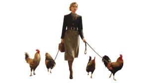 French Woman With Roosters Vinyl Car Decal Sticker – Waterproof & UV-Resistant 8"