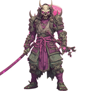 Demonic Cyber Warrior Vinyl Car Decal Sticker – Waterproof & UV-Resistant 8"