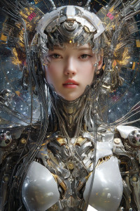 Sci-Fi Knowledge Goddess V2 Vinyl Car Decal Sticker – Waterproof & UV-Resistant 8"