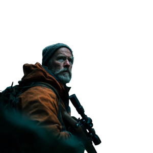 Hunter In Forest Vinyl Car Decal Sticker – Waterproof & UV-Resistant 8"