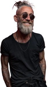 Tattooed Bearded Man Vinyl Car Decal Sticker – Waterproof & UV-Resistant 8"