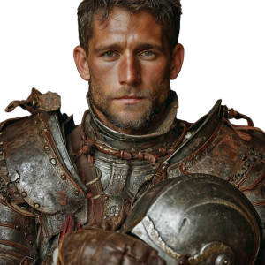 Medieval Knight Portrait V10 Vinyl Car Decal Sticker – Waterproof & UV-Resistant 8"