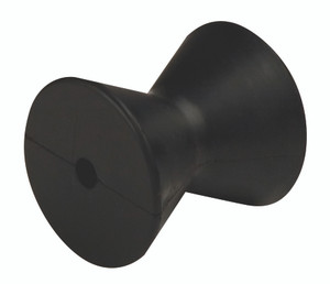 Black Rubber Boat Roller | Bow 3-1/2" x 3-3/4" | Made in USA