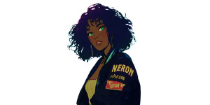 Neon Noir Beauty Vinyl Car Decal Sticker – Waterproof & UV-Resistant 8"