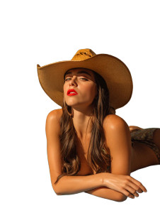 Sassy Poolside Model Vinyl Car Decal Sticker – Waterproof & UV-Resistant 8"