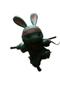 Ninja Bunny Vinyl Car Decal Sticker – Waterproof & UV-Resistant 8"